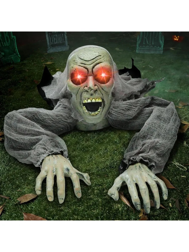 Halloween Decor Groundbreaker Zombie with Sound and Flashing Eyes for Halloween