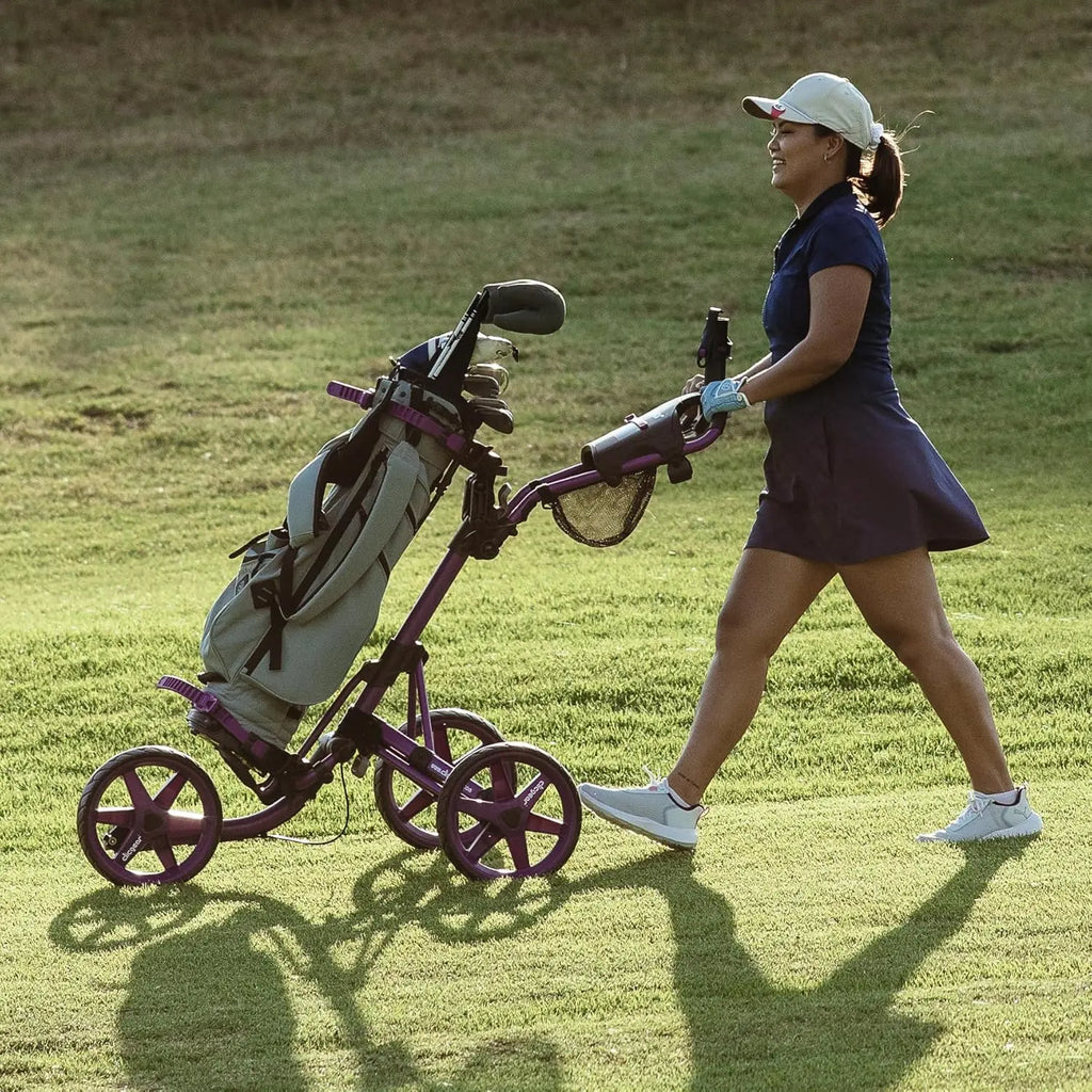 2025&4.0 Golf Push Cart, 3-Wheel Foldable Walking Golf Cart