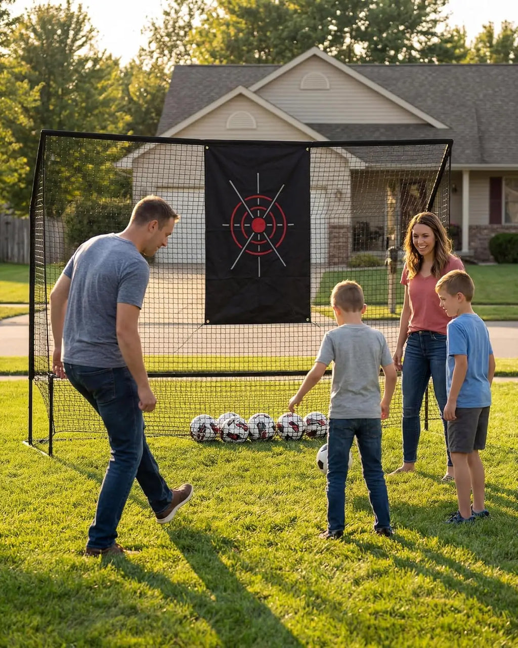 10x7.5FT Golf Practice Net for Indoor and Outdoor Use, Heavy Duty Swing and Chipping Trainer with Aim Cloth