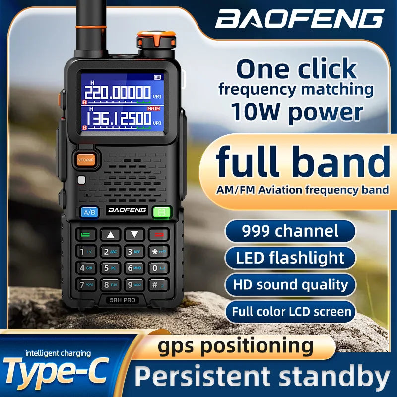 Handheld Radio Multi-Band USB-C Charging