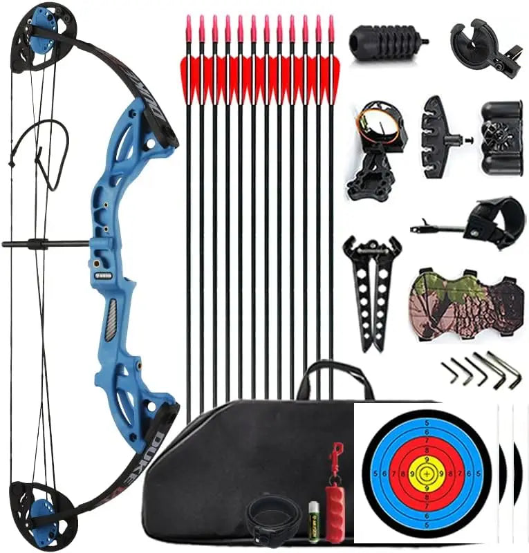 Compound Bow and Archery Sets - Right Hand Archery Compound Bows 15-29 lbs Draw Weight Adjustable for Youth and Beginners，Huntin