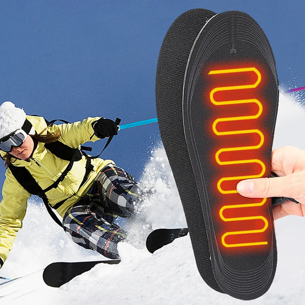 USB Heated Shoe Insoles Electric Heated Shoes Pad Cuttable Foot Warming Pad Washable Rechargeable