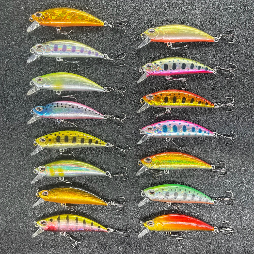 5Pcs/Box Fishing Lure Micro Minnow Wobbler Sinking Artificial Hard Bait