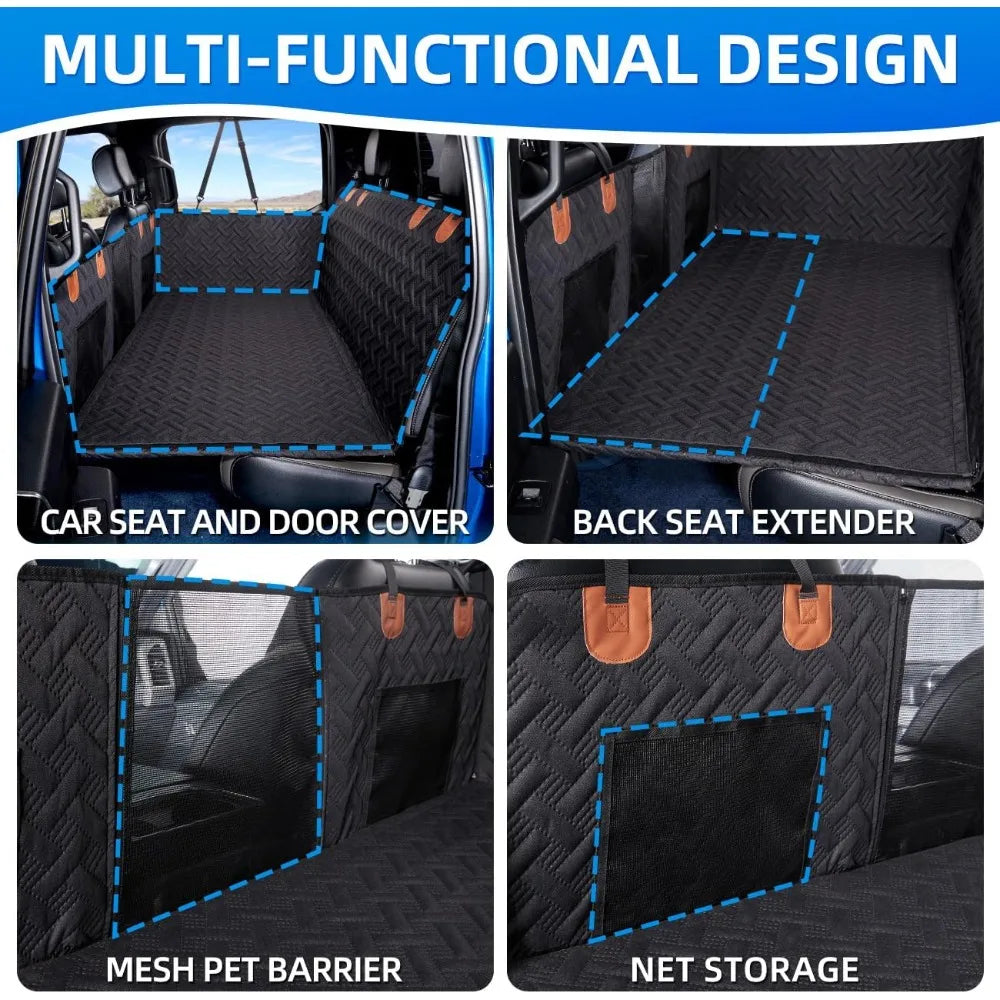 Truck Dog Seat Cover Back Seat,Back Seat Extender for Truck,Dog Hammock,Hard Bottom Car Seat Cover