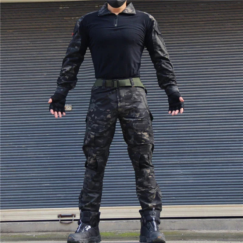 Tactical Suits Combat Shirts  Uniform Outfit Men Camouflage Tatico Tops Airsoft Multicam Force Paintball  Camo Hunting Pants