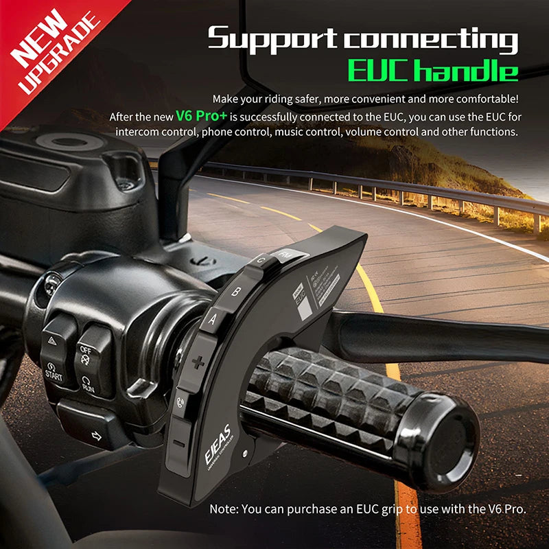 Motorcycle Intercom Helmet Bluetooth Headsets 6 Riders