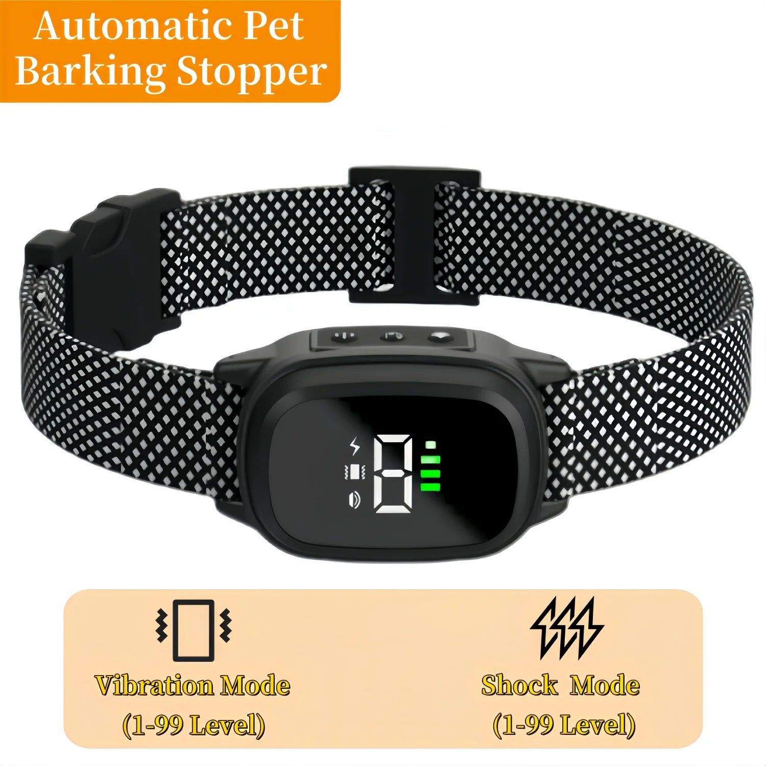 Waterproof Dog Bark Collar,Rechargeable Anti-Bark Collar For Dog Vibration Training Collar For Small,Medium Dog