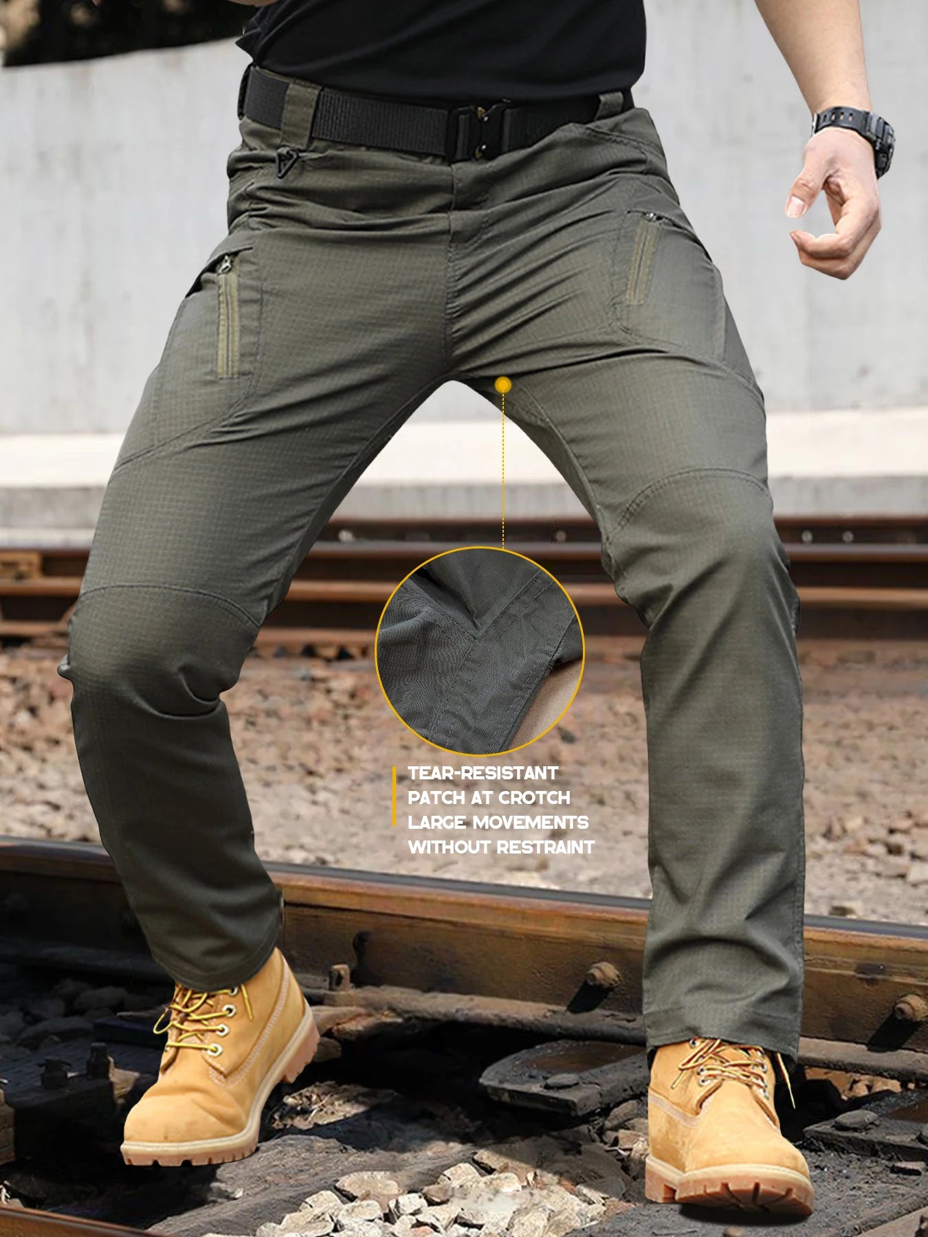 Tactical Work Pants Men's IX9 Tactical Pants Multi-Pocket Large Capacity Wear-resistant