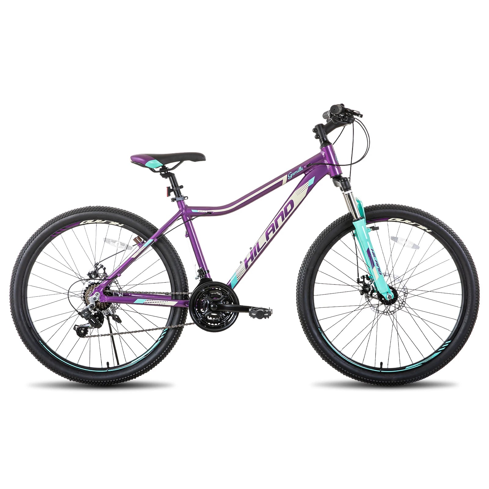 Mountain Bike for Women, with Lock-Out Suspension Fork, Dual Disc Brakes, Aluminum Frame MTB