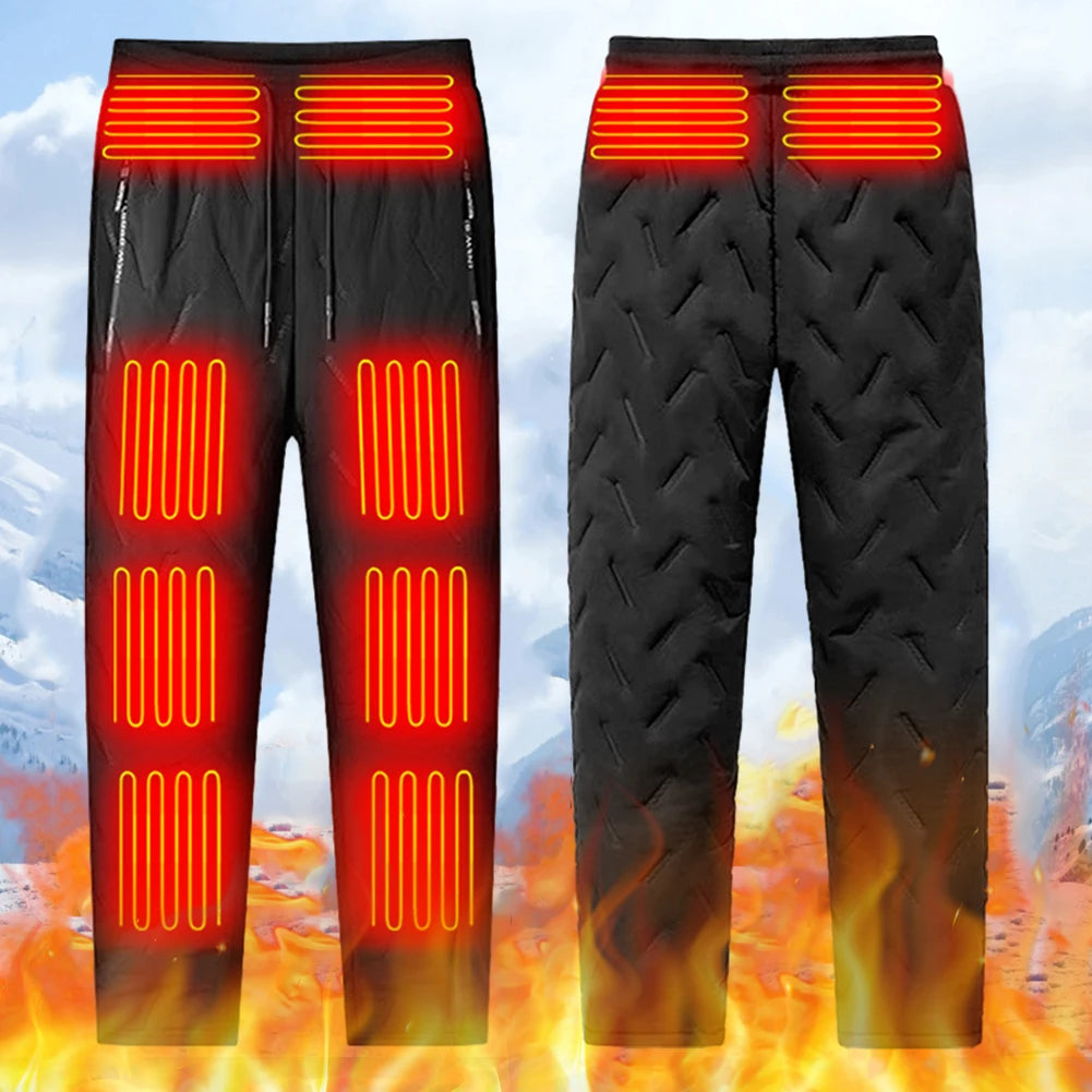 Unisex Heated Thermal Pants 10 Heating Zones Heated, Temperature Modes Waterproof Winter Electric