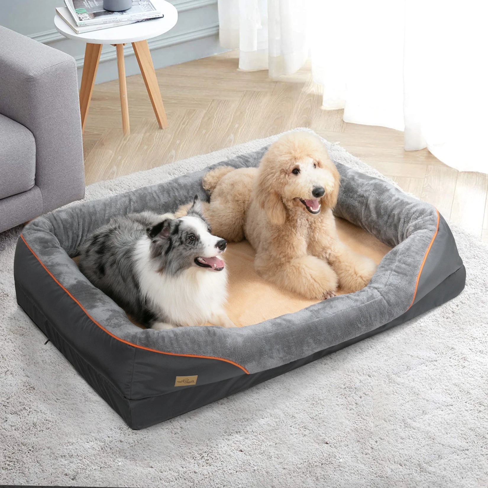Large Dog Bed Soft Anti Allergy Warm Fleece Removable Washable Cover Pet Bed Waterproof