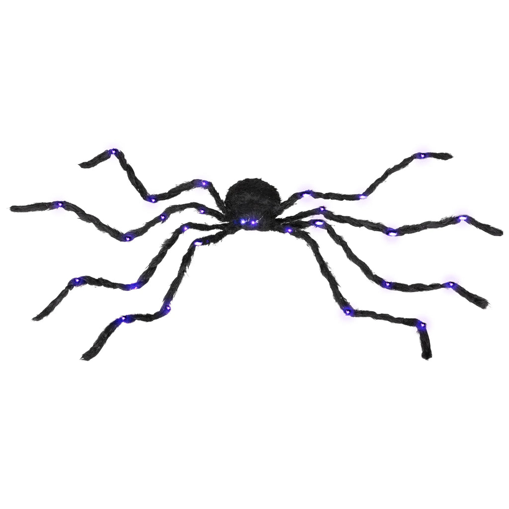 3.25" Outdoor Halloween Decoration, Light-up Oversized Spider Halloween Prop with Light Up Bendable Legs