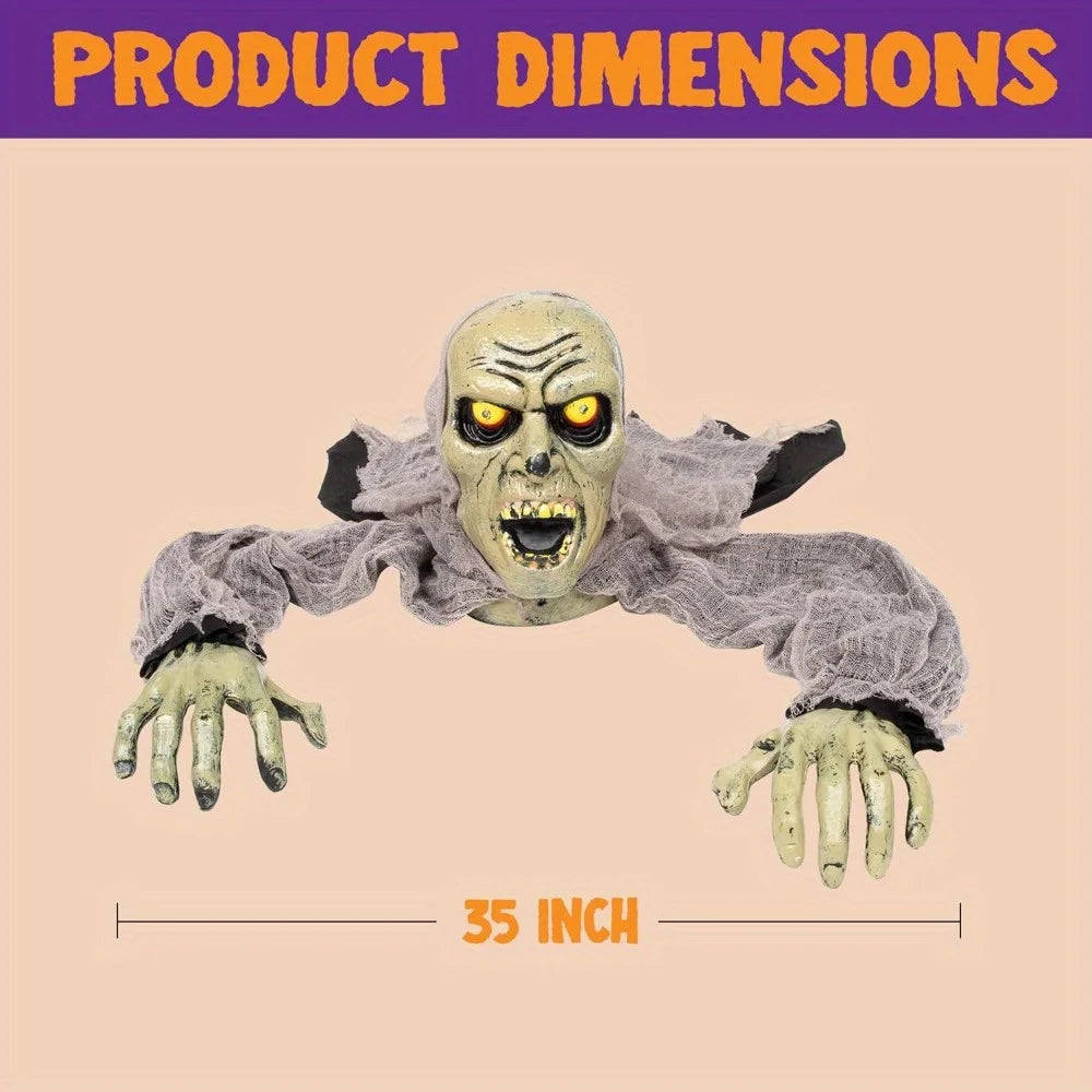 Halloween Decor Groundbreaker Zombie with Sound and Flashing Eyes for Halloween