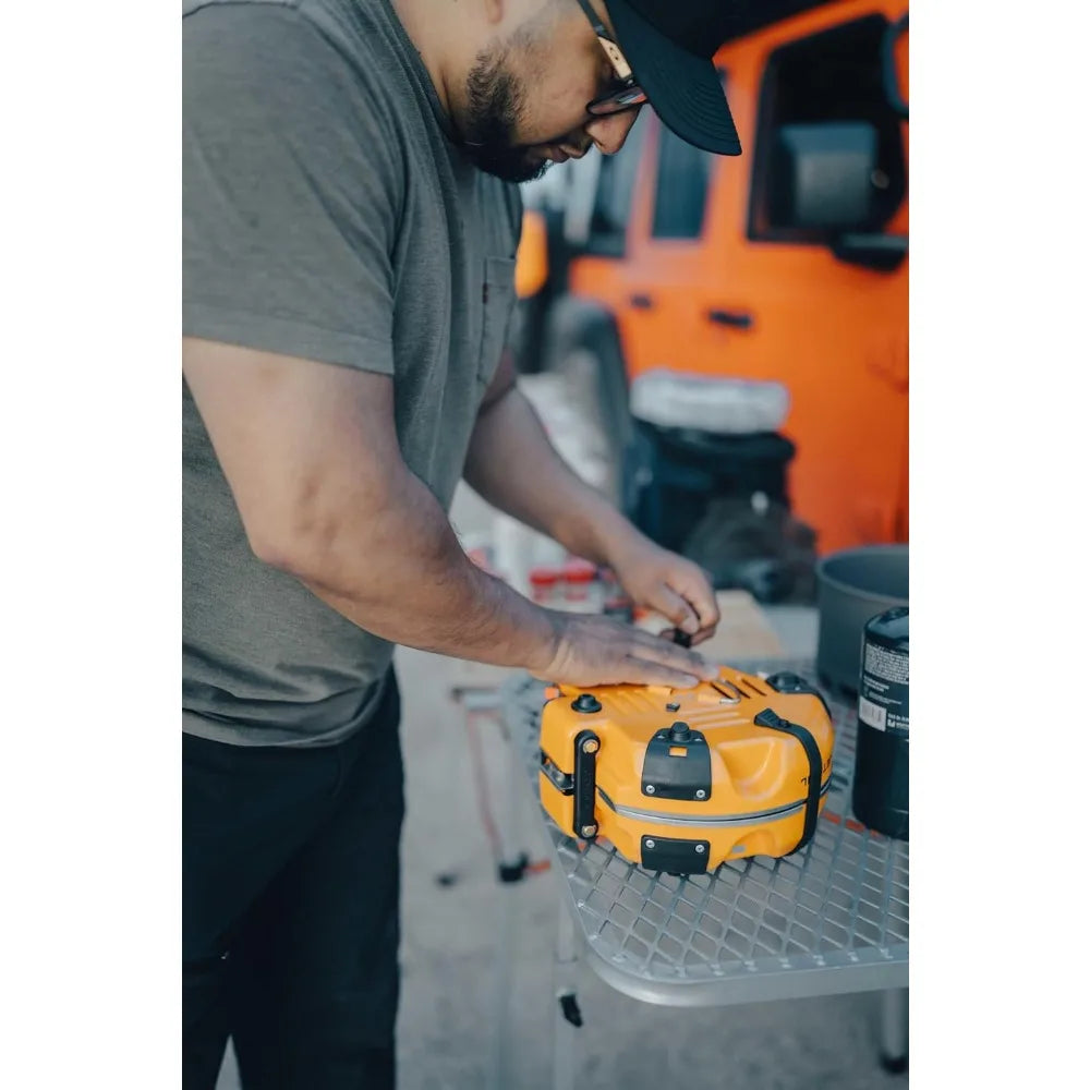 Dual-Burner Camping 10,000 BTU, 3-Min Water Boiling, Attachable Windscreen