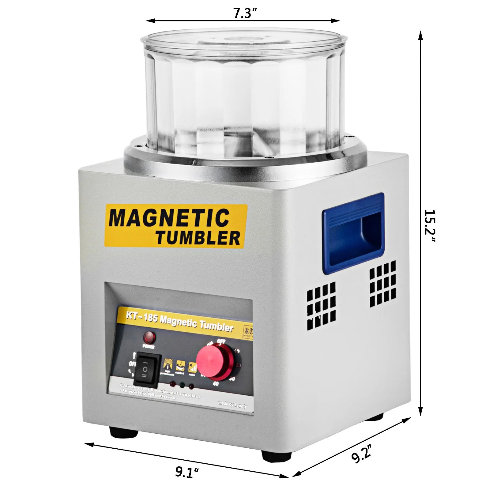 SucceBuy KT-185 Magnetic Tumbler Jewelry Polisher Mini Metal Finisher 110V/220V Gold Precision Parts Polisher
