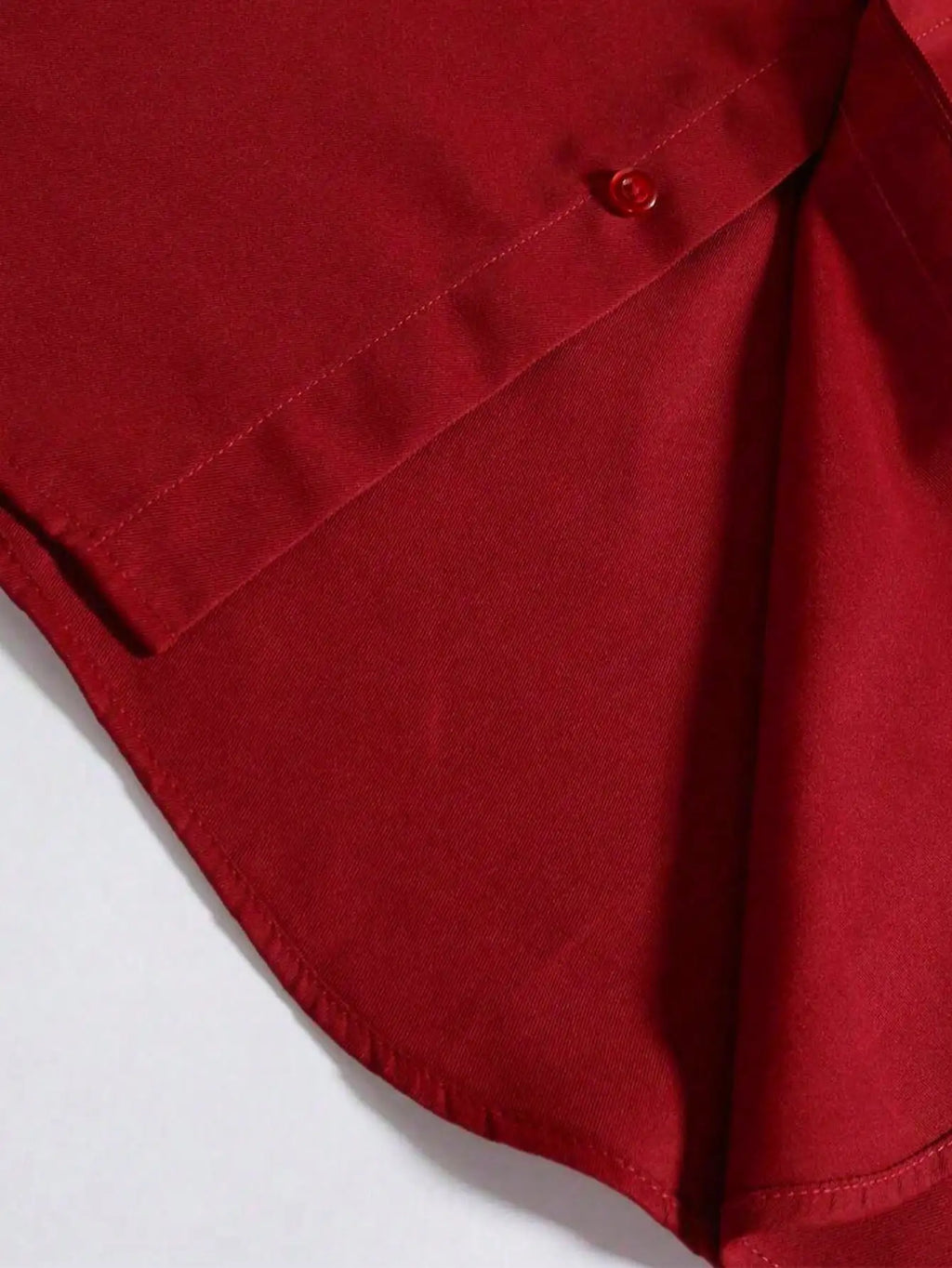 Men's Solid Long Sleeve Formal Dress Shirt