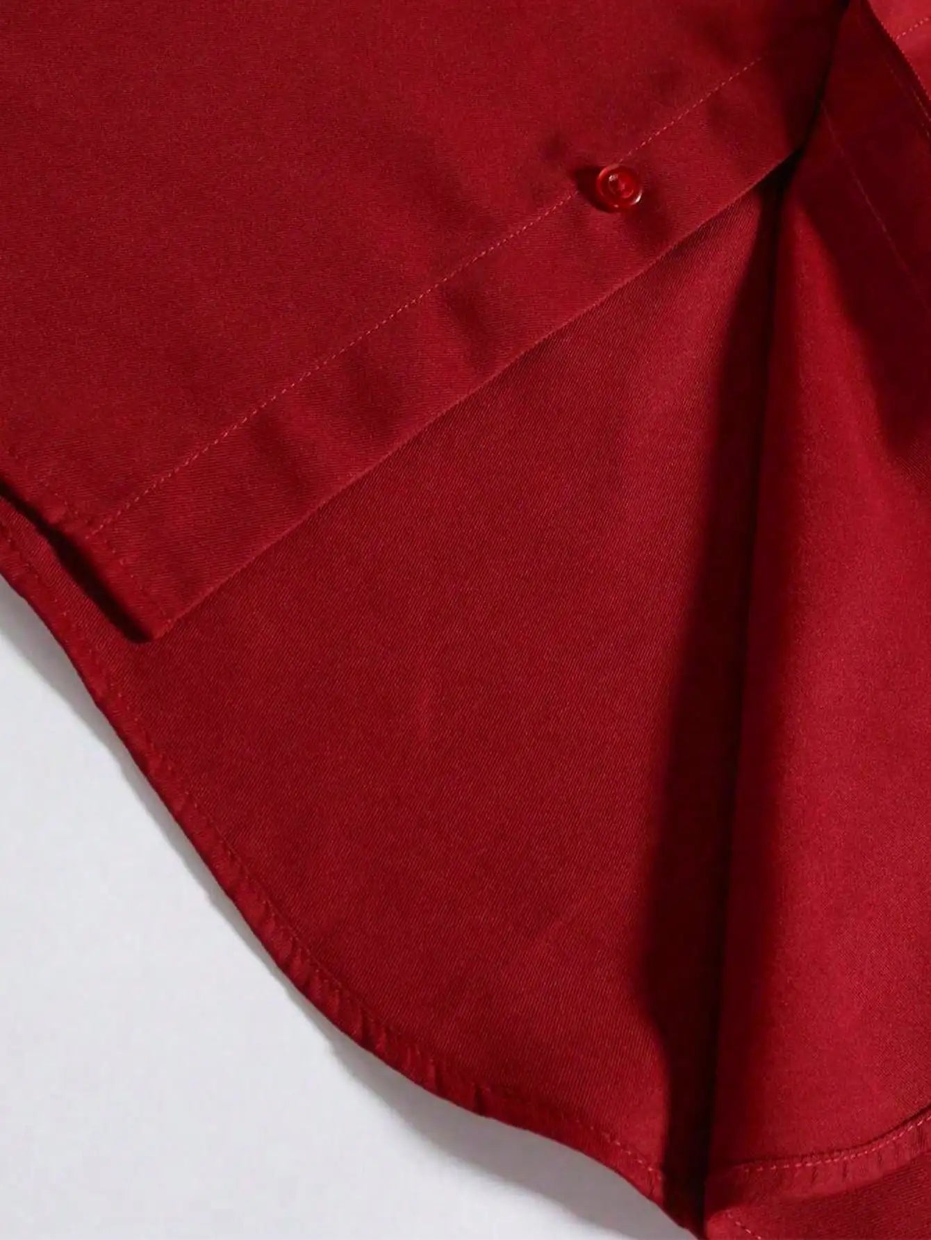 Men's Solid Long Sleeve Formal Dress Shirt