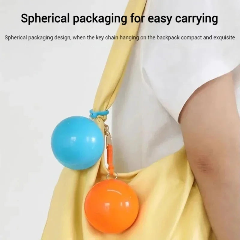 1/5 Random Disposable Raincoat Portable Waterproof Compression Ball Pocket Raincoat Outdoor Travel Hangable Poncho Camping Gear