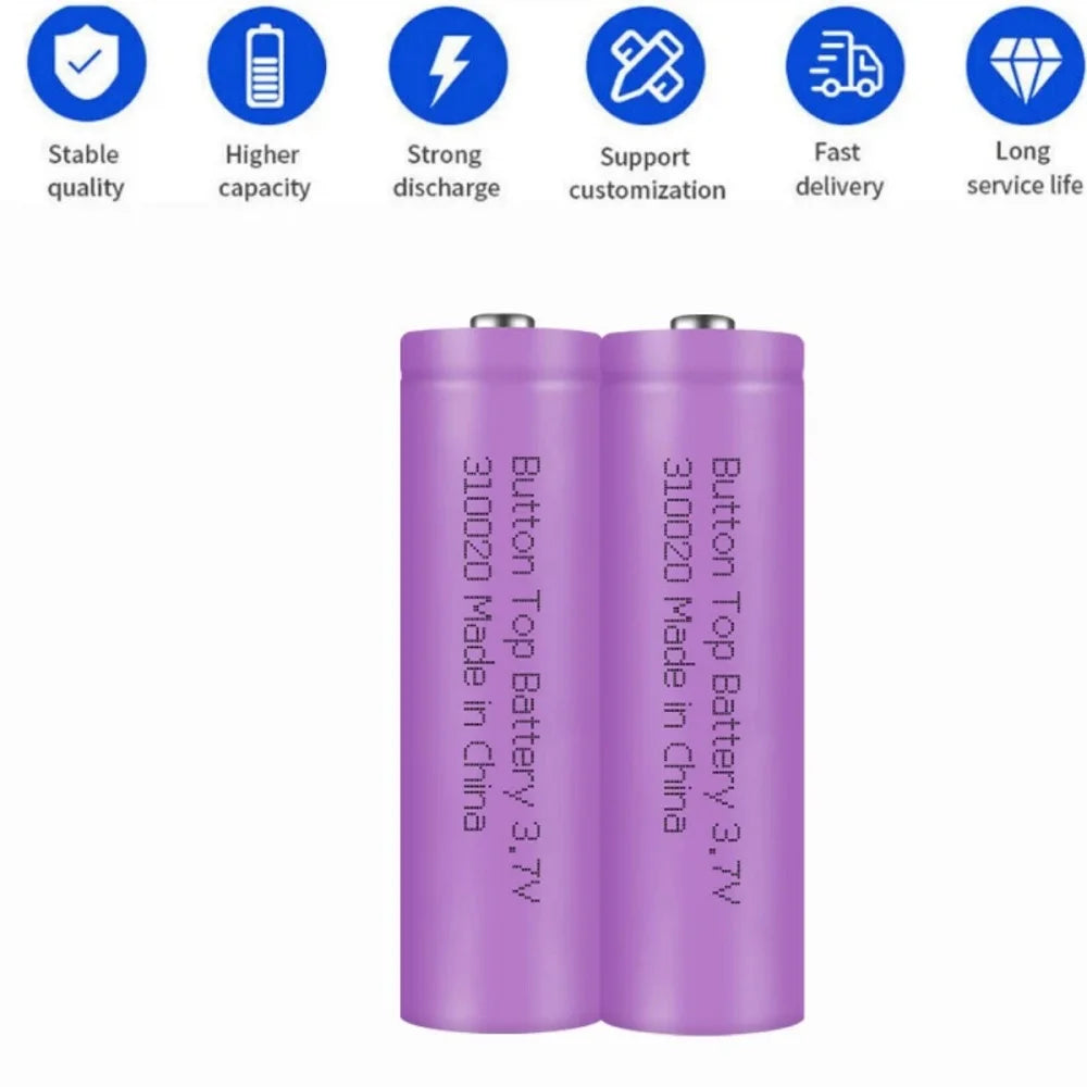 8 Pack 3.7V 2000mAh Rechargeable Lithium Li-ion Batteries for Camera Flashlight Torch Headlamp