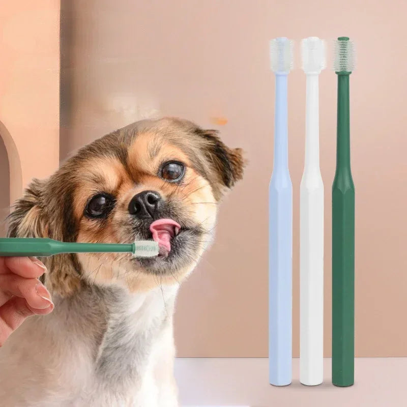 Dog Toothbrush Finger Toothbrush Soft Brushing Dogs Teeth Cleaning 360 Degree Oral Care