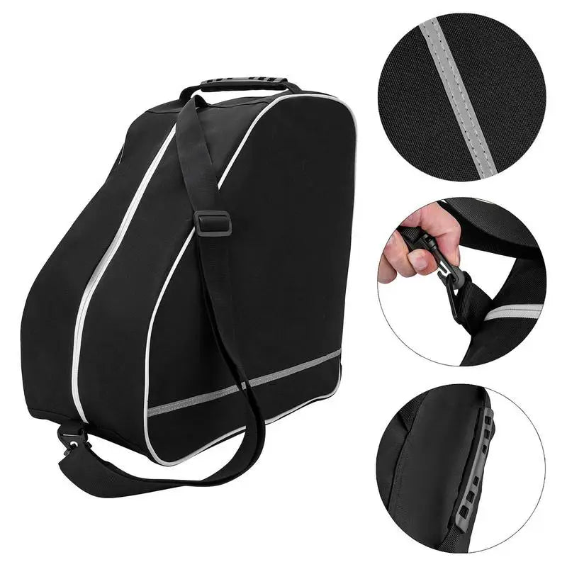 Travel Ski Boot Bag 600D Oxford Waterproof Carrying Boots Bags With Handles Snowboard Boots Holder Pack For Winter Sports Skiing