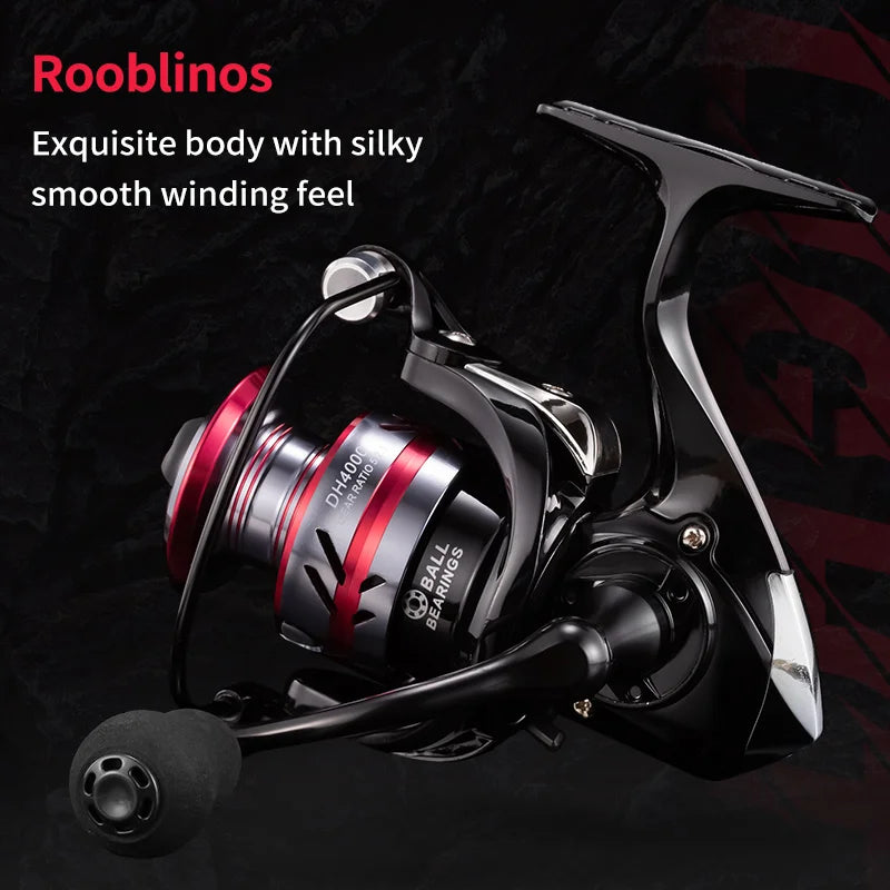Spinning Reel 5.2 High Gear Ratio Suitable for Kayaking and Shore Casting