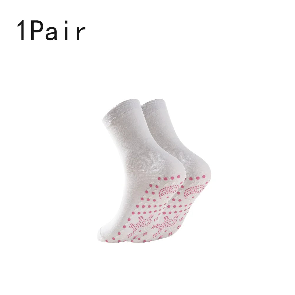 1-3Pair Self Heating Socks Winter Skiing Warm Socks Pain Relief Whole Foot One Size Socks Tourmaline Cold-Resistant
