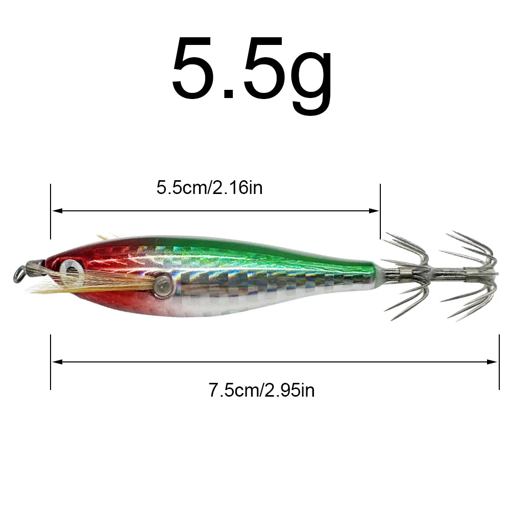 Luminous Fishing Bait Octopus Cuttlefish Fishing Bait Squid Hook Lure Hook Fishing Tackles Squid Jig Baits