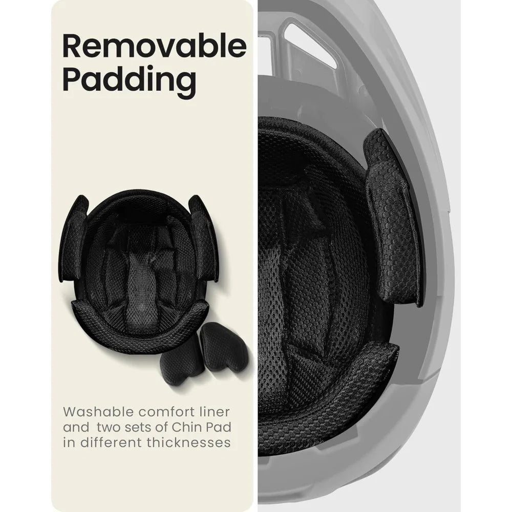 Full face mountain bike helmet - two removable chin pads, ventilated light racing downhill