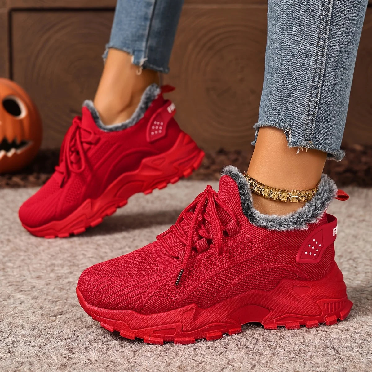Women's Winter Lightweight Warm Sneakers Waterproof Non-Slip Outdoor Walking for Cold Weather