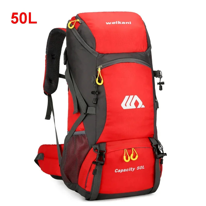 50L Travel Backpack Camping Men Large Hiking Bag Tourist Rucksack Waterproof