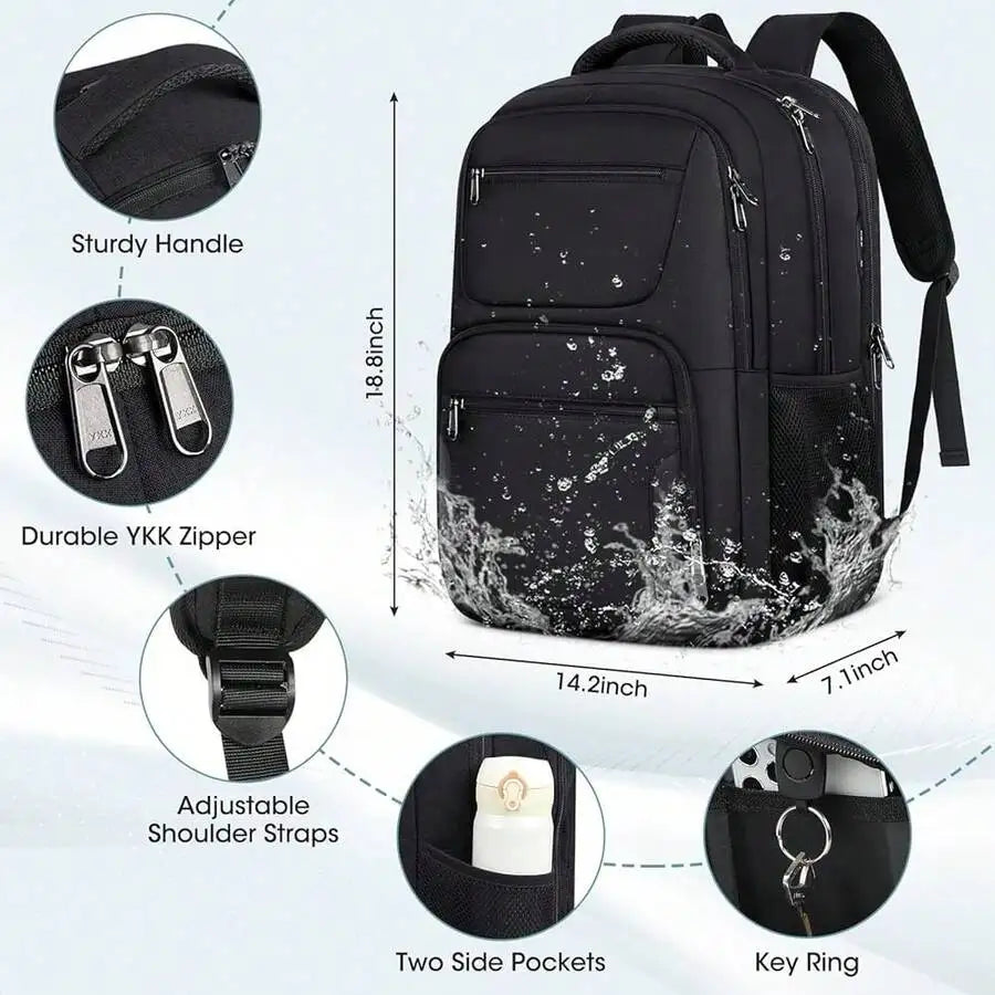 Travel Laptop Backpack 17 Inch Extra Large 45L USB Charging Water Resistant Anti Theft College Business Bag
