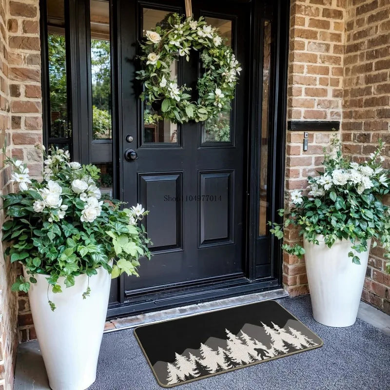 Sasquatch forest doormat, camper essentials, camping lover gift