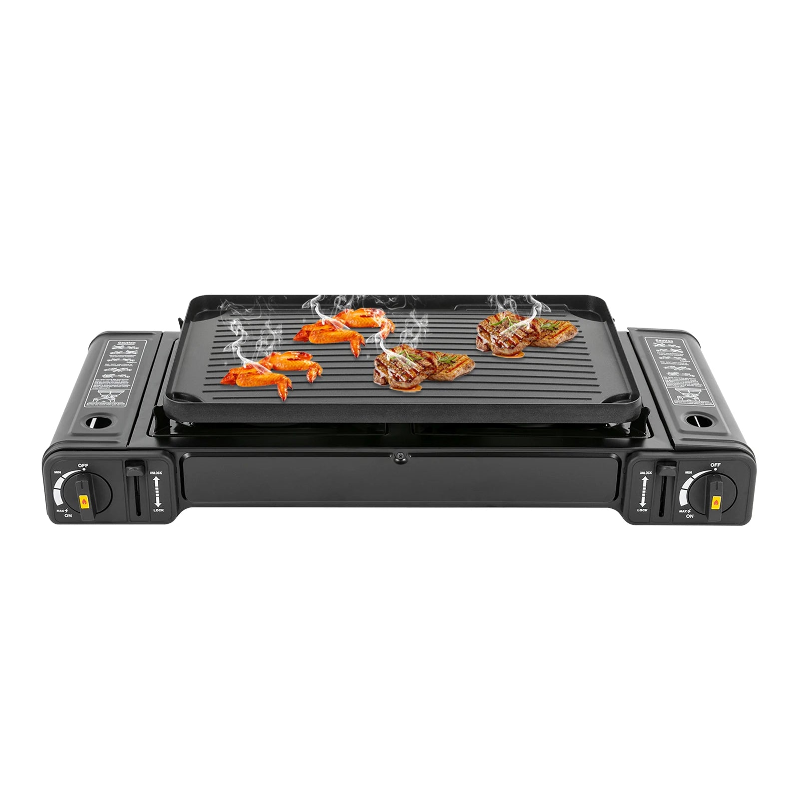 Double Head Barbecue Gas stove with Baking Tray  Home Application Home Outdoor