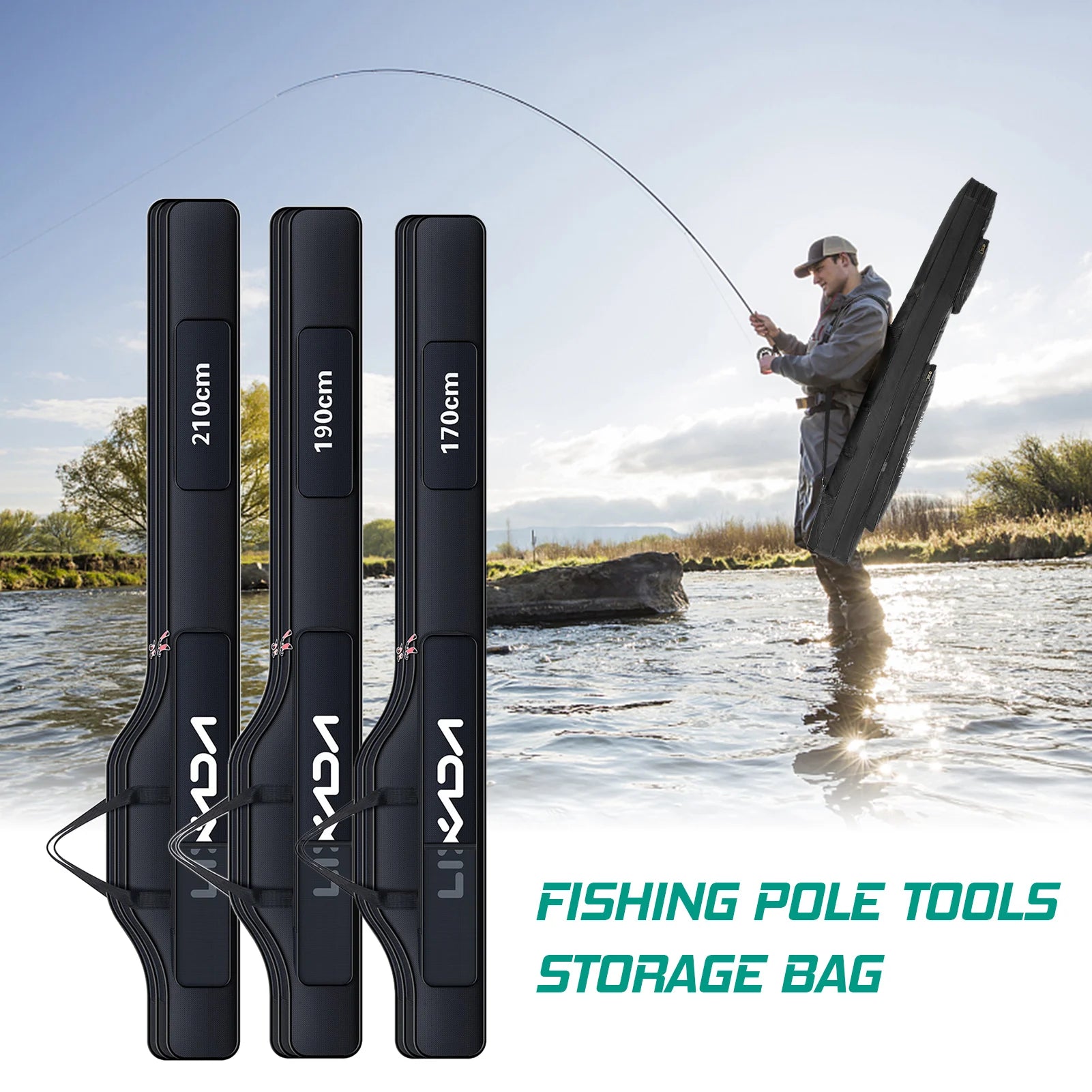 Cloth Folding Fishing Rod Reel Bag