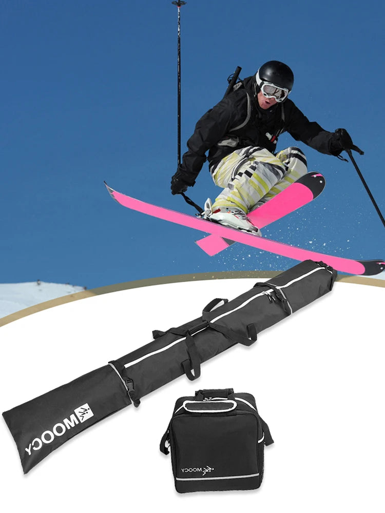 2 Pcs Ski Set Waterproof Ski Duffle Bag & Boot Tote Set  Ski Carrier Bag & Boot Pouch Ski Set with Boot Bag for Men Women