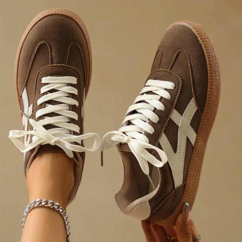 Women's Casual Sneakers, Flat, Lightweight, Comfortable For Fitness, Walking, Skateboarding