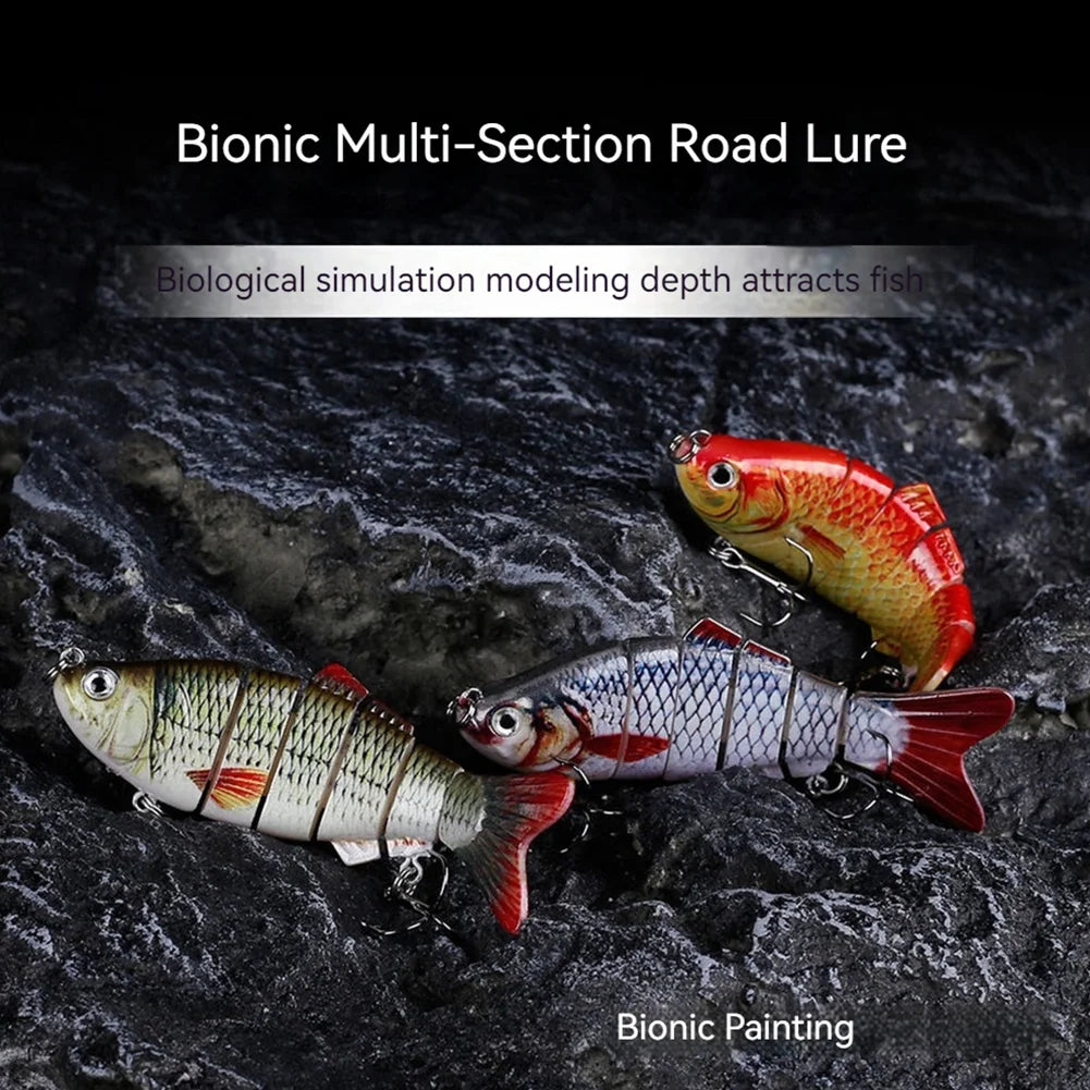 10cm/16.5g Robotic Fishing Lure with Treble Hooks Lifelike Slow Sinking Fish Bait Bionic Swimming Bait for Freshwater Saltwater
