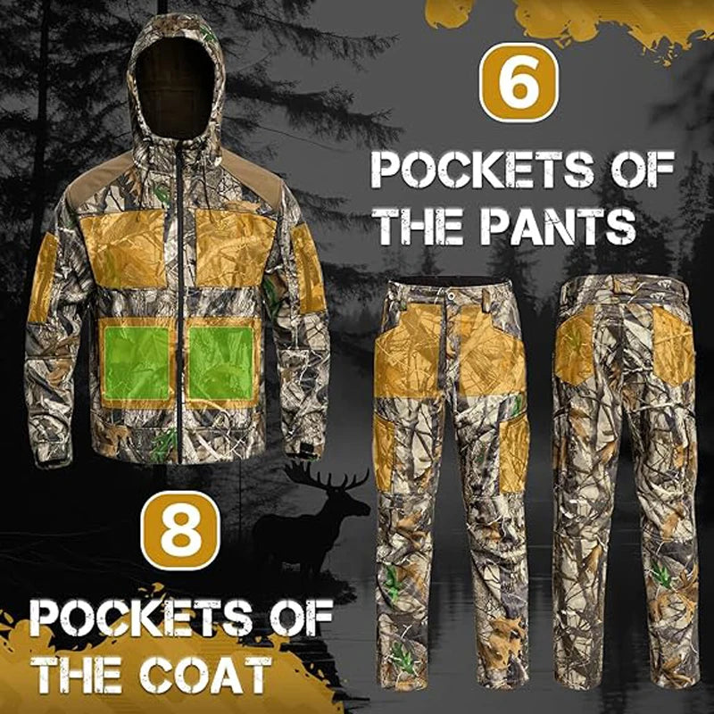 Camouflage Softshell Gear Hoodie Jacket Pants