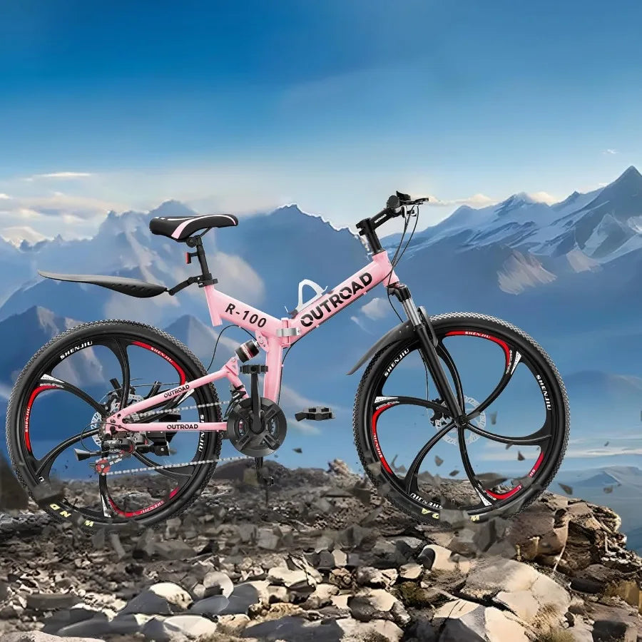Foldable Mountain Bike 21Speed Dual Suspension