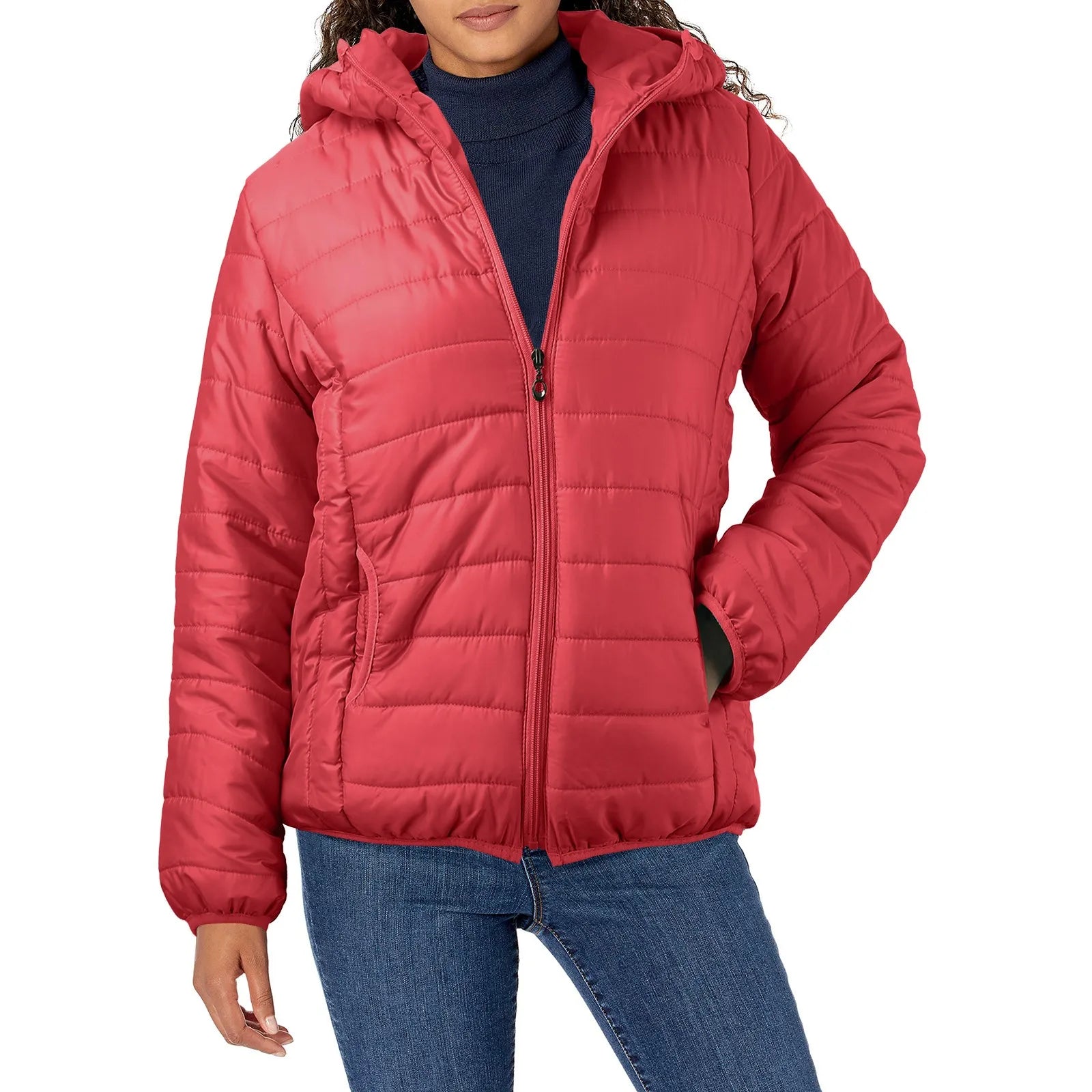 Winter Puffer Parkas Cotton Quilted Jacket Casual Outerwear Female Solid Color Zip Up Down Coat