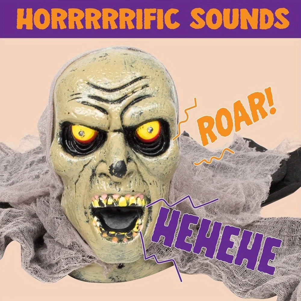 Halloween Decor Groundbreaker Zombie with Sound and Flashing Eyes for Halloween