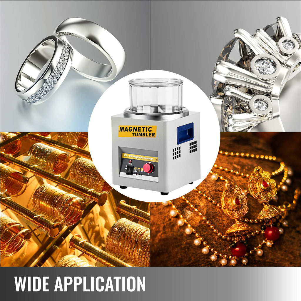 SucceBuy KT-185 Magnetic Tumbler Jewelry Polisher Mini Metal Finisher 110V/220V Gold Precision Parts Polisher
