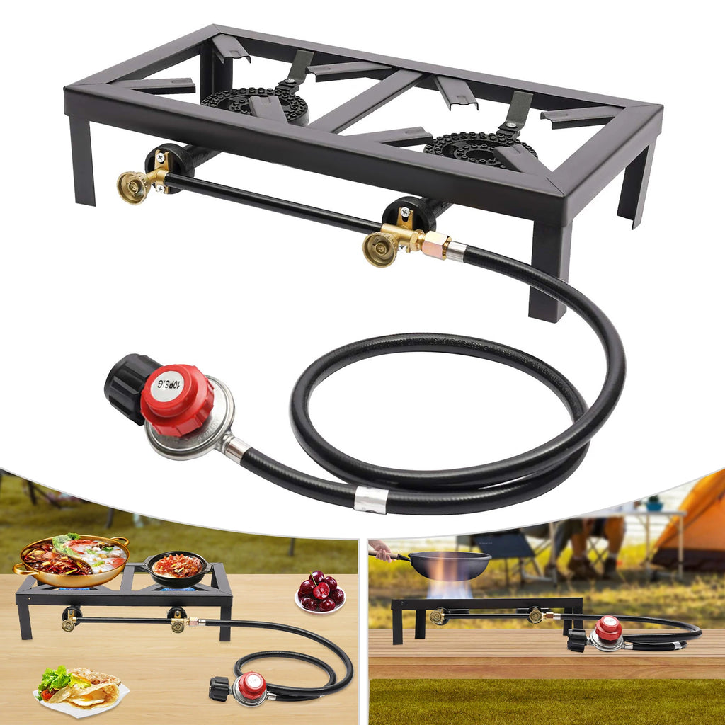 Gas Stove Camping Grill Propane Cooker Outdoor Gas for BBQ Picnic Hiking 8000W