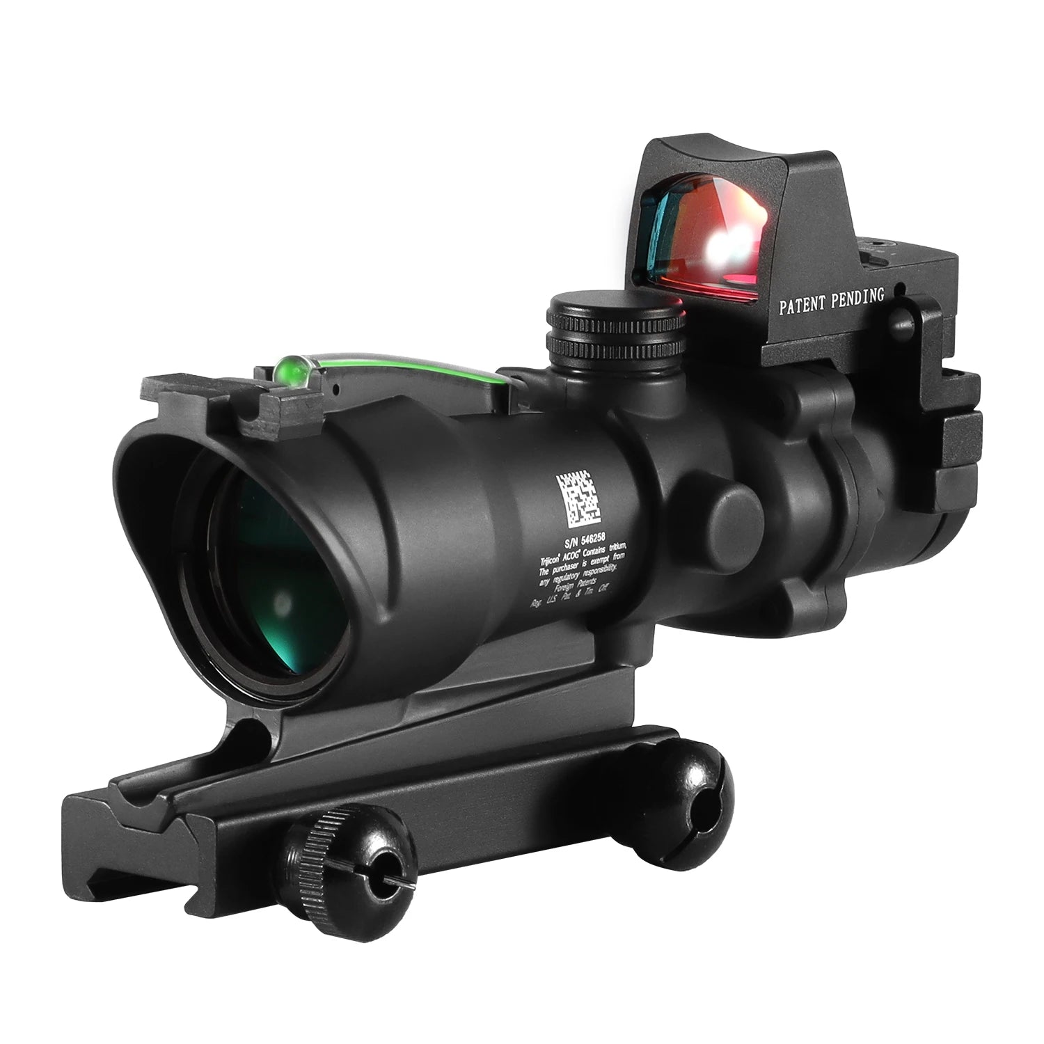 Adjustable 4x32 Red Dot 1x Dot Tactical Scope 20mm Rail Scope
