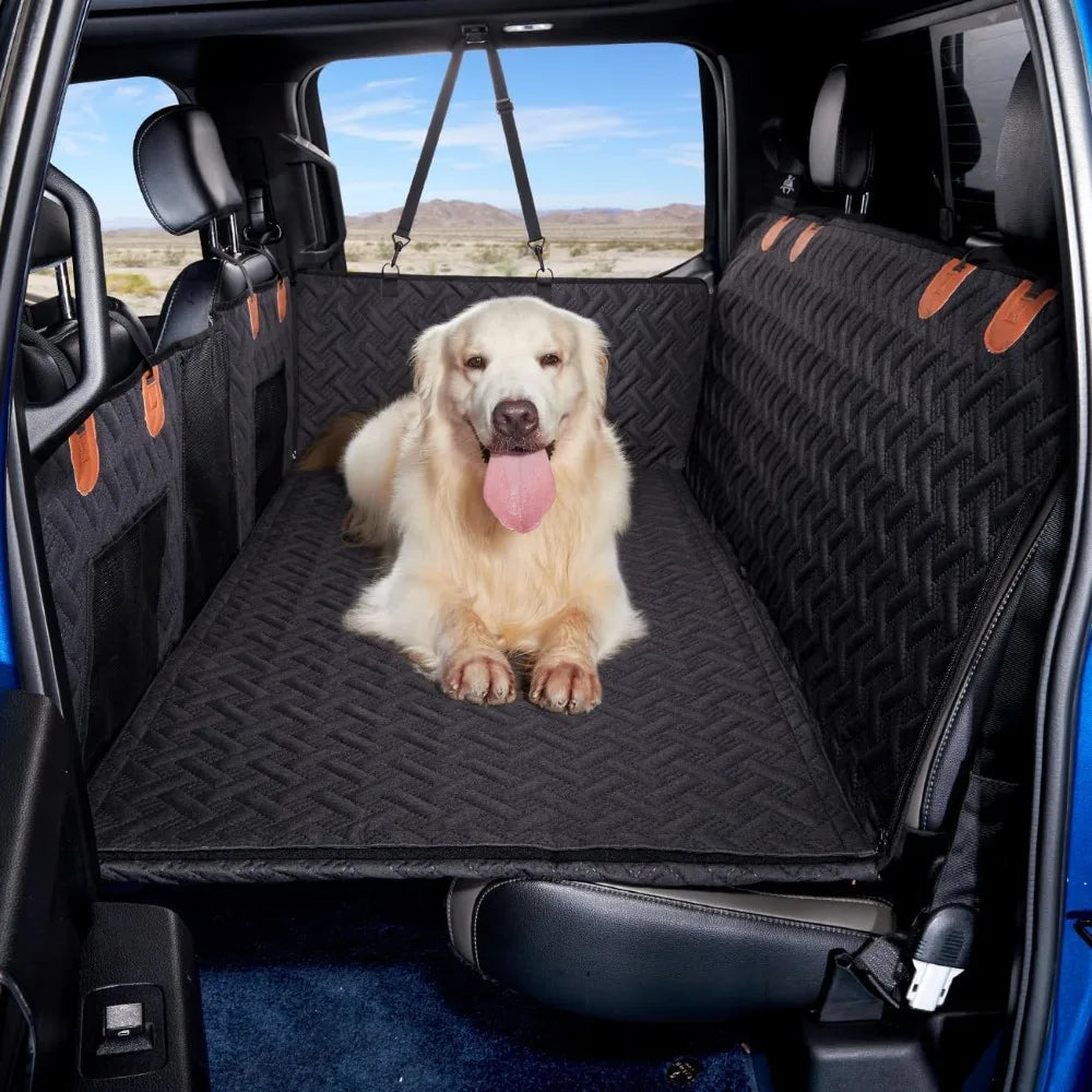 Truck Dog Seat Cover Back Seat,Back Seat Extender for Truck,Dog Hammock,Hard Bottom Car Seat Cover