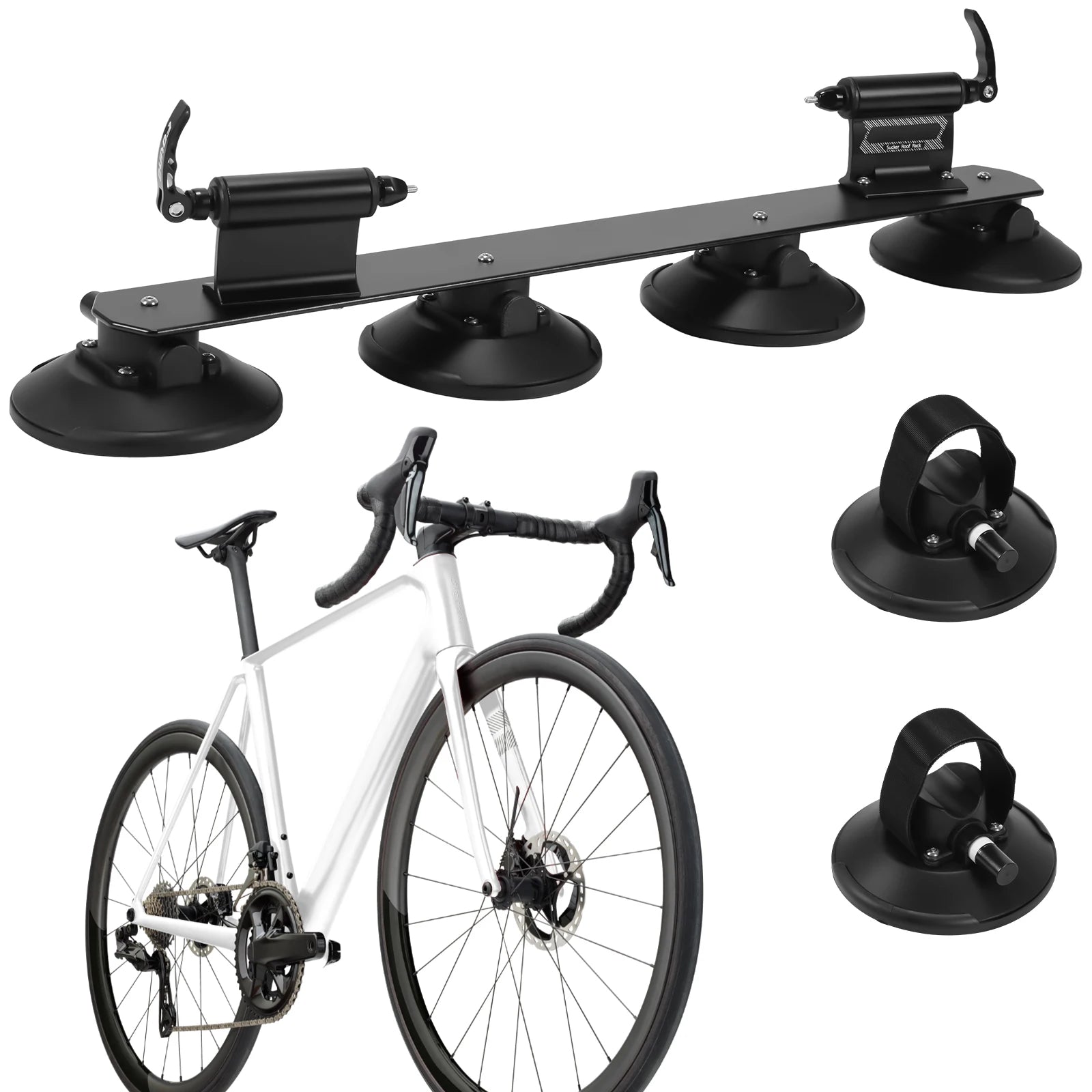 Aluminium Alloy Top Suction Roof-Top Bike Racks with Sucker Suction Roof-Top Bike Car Racks Carrier