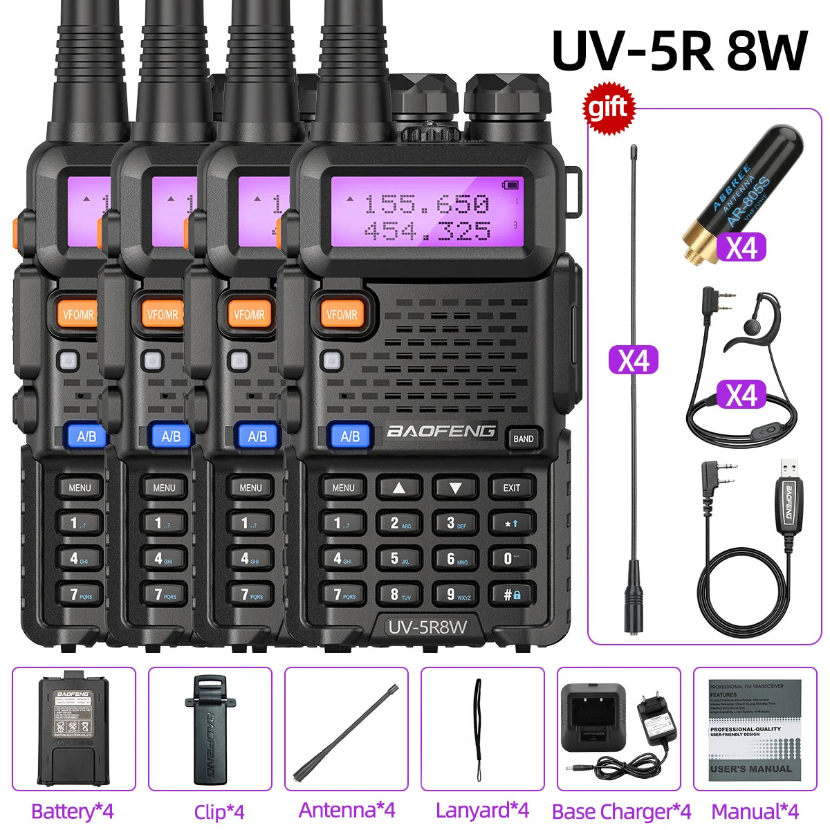 Walkie Talkie Ham Radio Dual Band VHF UHF