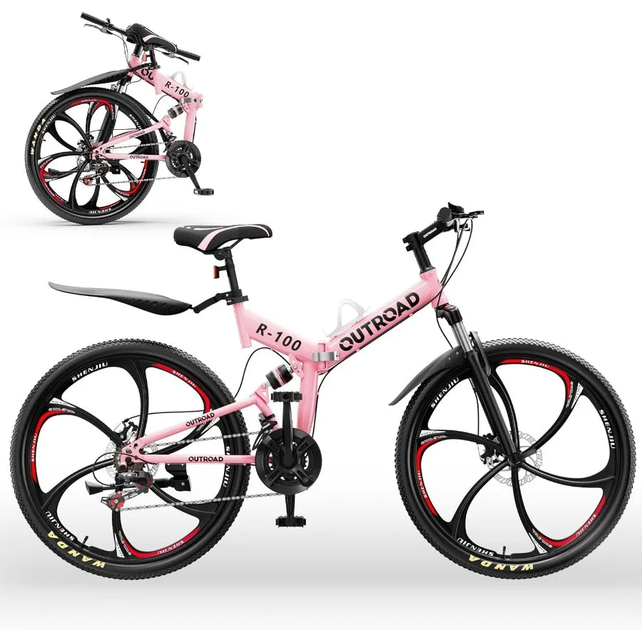 Foldable Mountain Bike 21Speed Dual Suspension