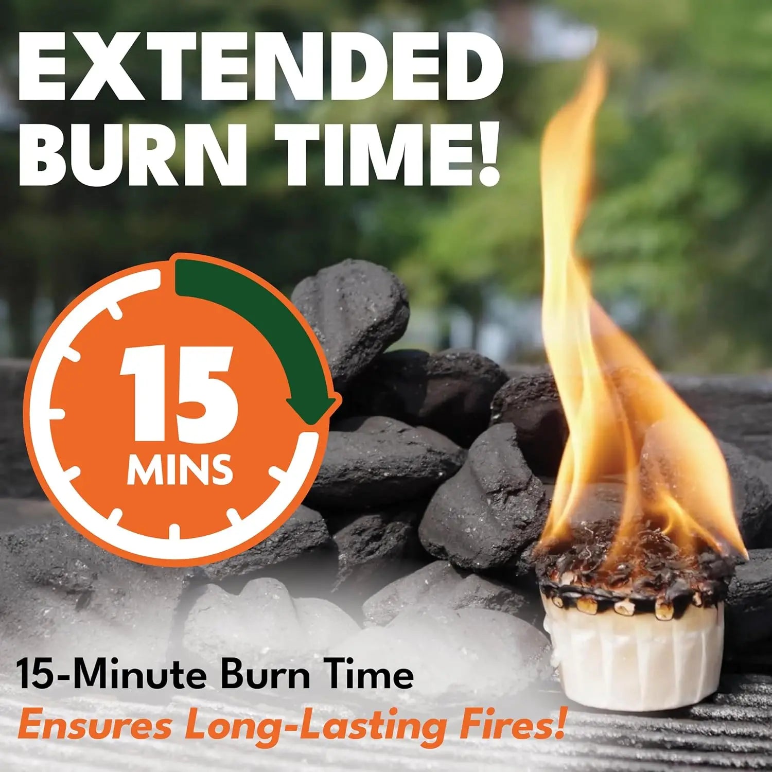 Fire Starter Pods in Plastic Bucket 15-20 Min Burn, 50 Large Pods, USA Made